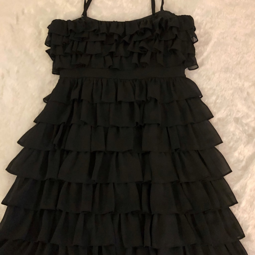 Juicy Couture Ruffled Black Dress- Size 6